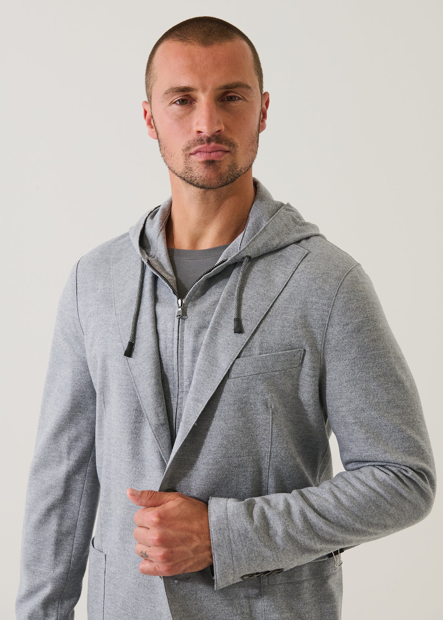 Wool Hooded Blazer
