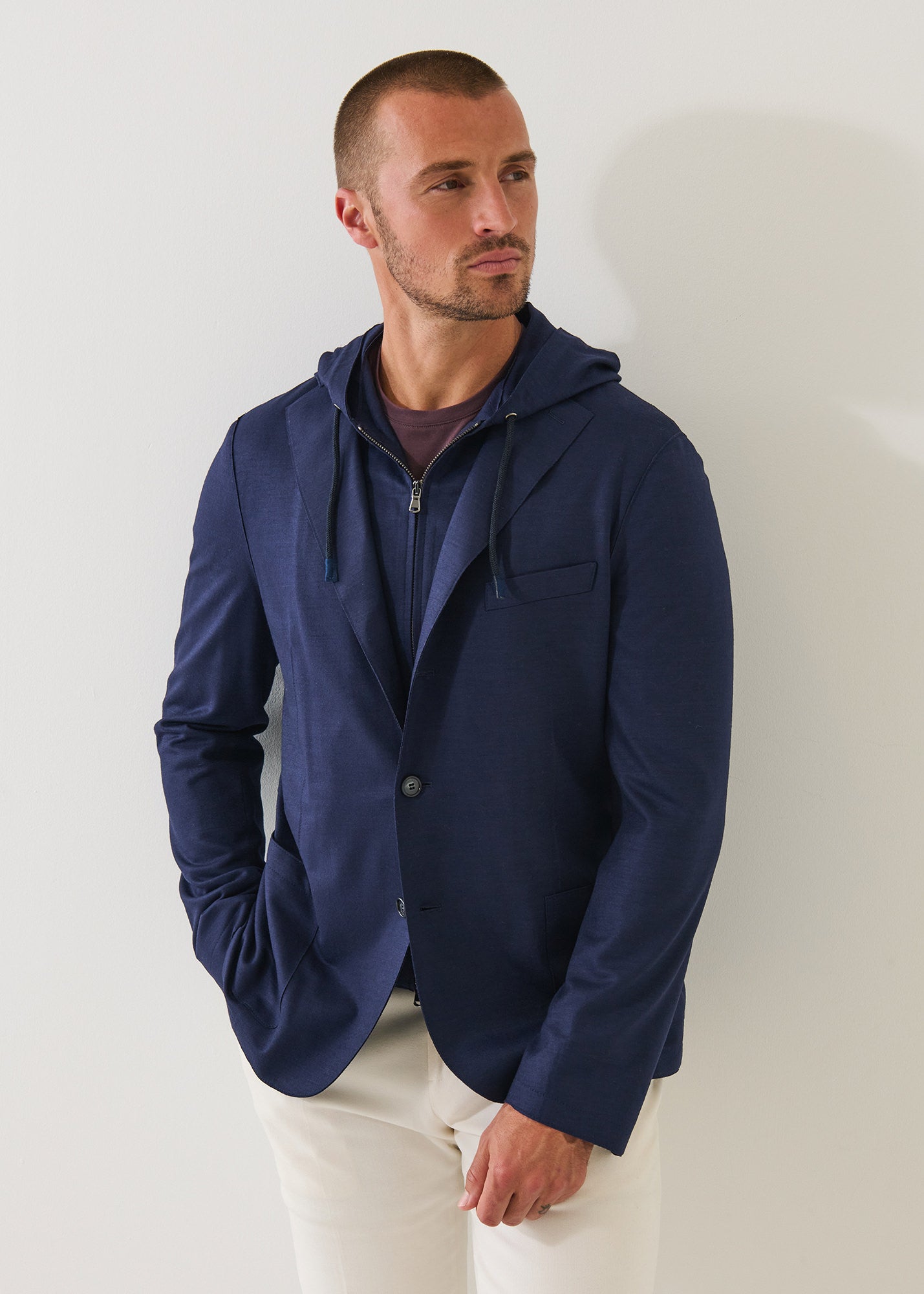 Wool Hooded Blazer
