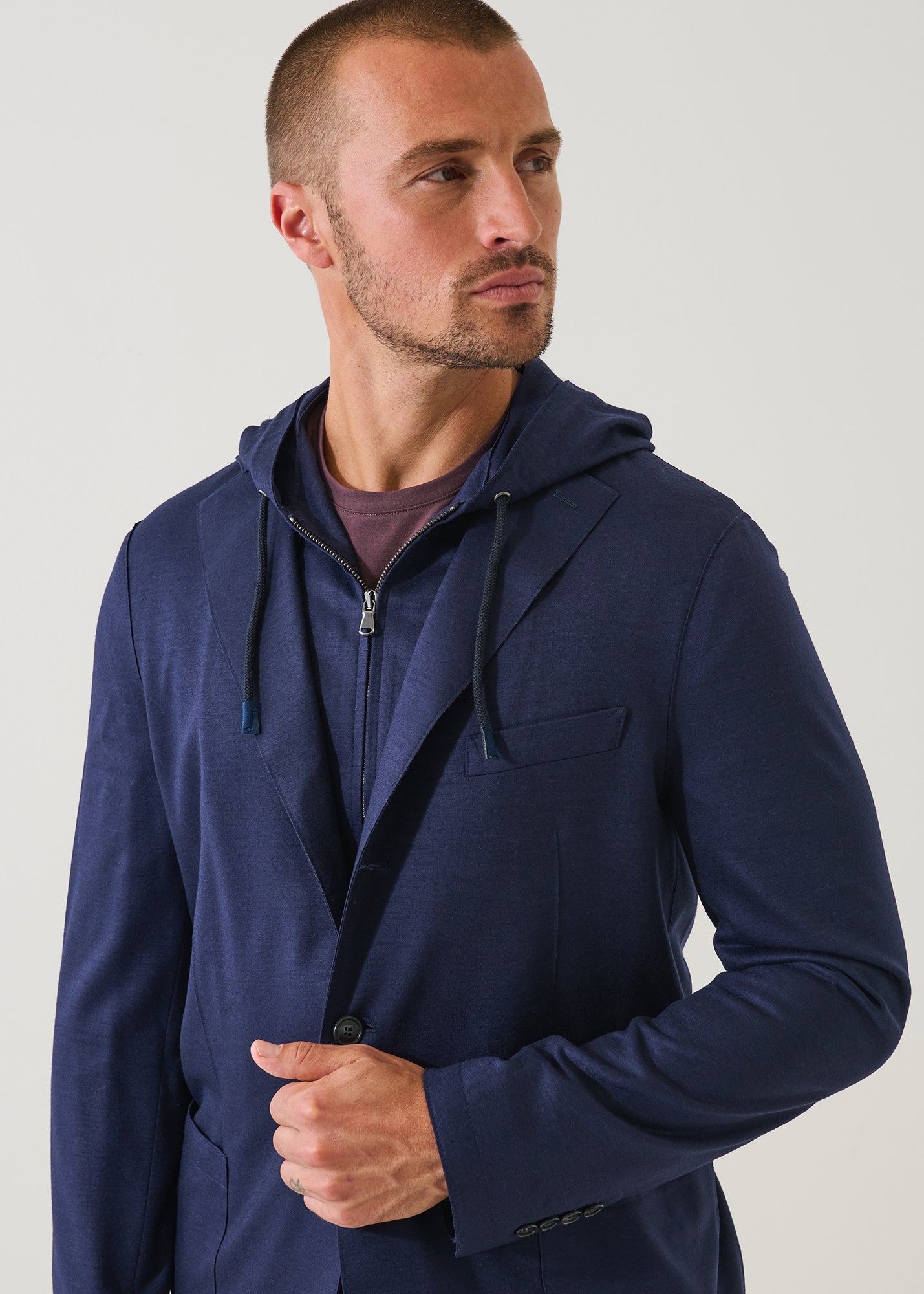 Wool Hooded Blazer