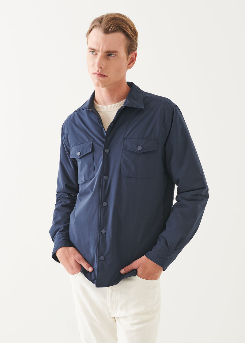 Italian Nylon Utility Shirt Jacket