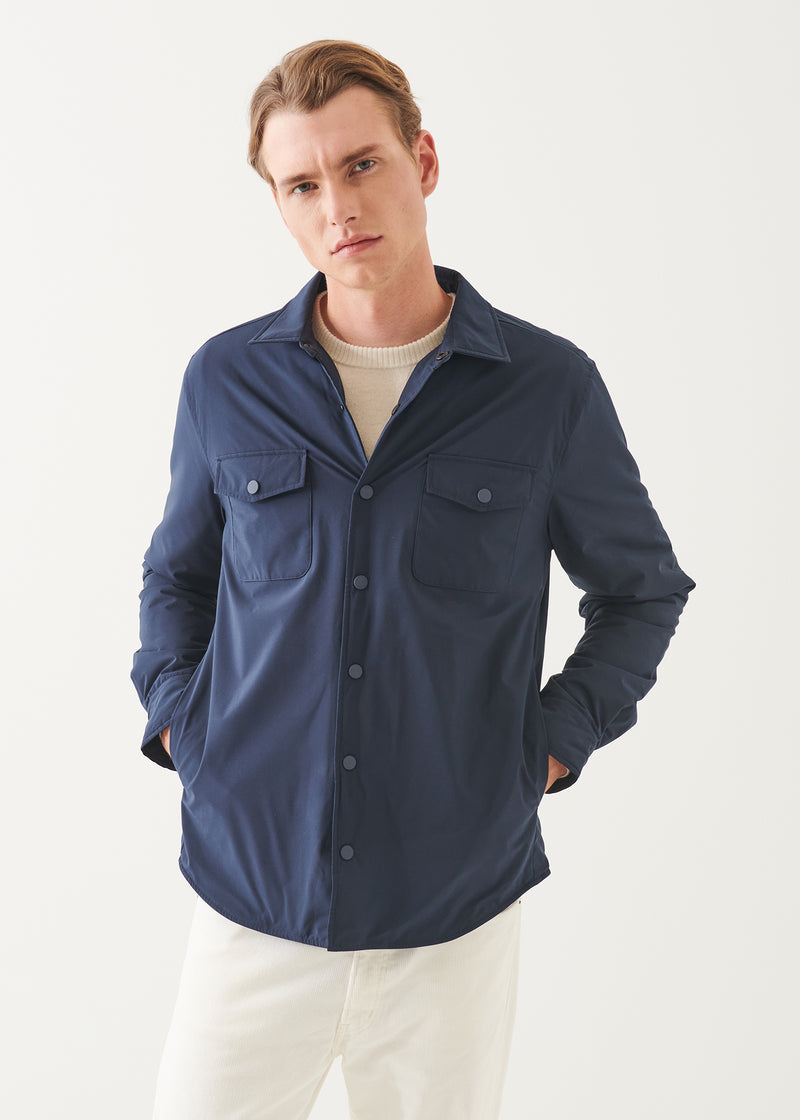 Italian Nylon Utility Shirt Jacket