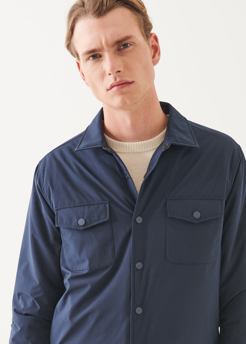 Italian Nylon Utility Shirt Jacket