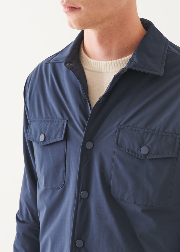 ITALIAN NYLON UTILITY SHIRT JACKET