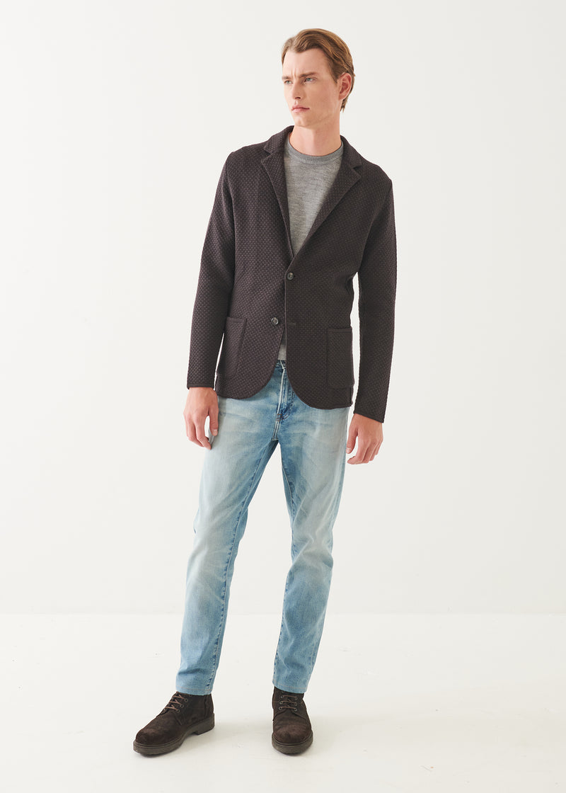 Merino Bubble Stitch Blazer