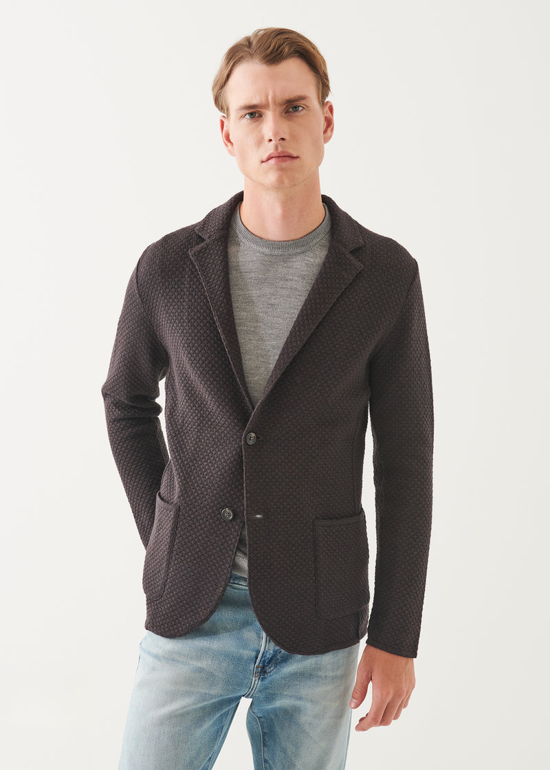 Merino Bubble Stitch Blazer