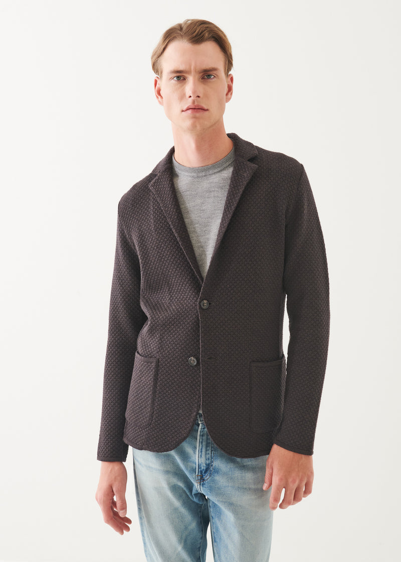 Merino Bubble Stitch Blazer