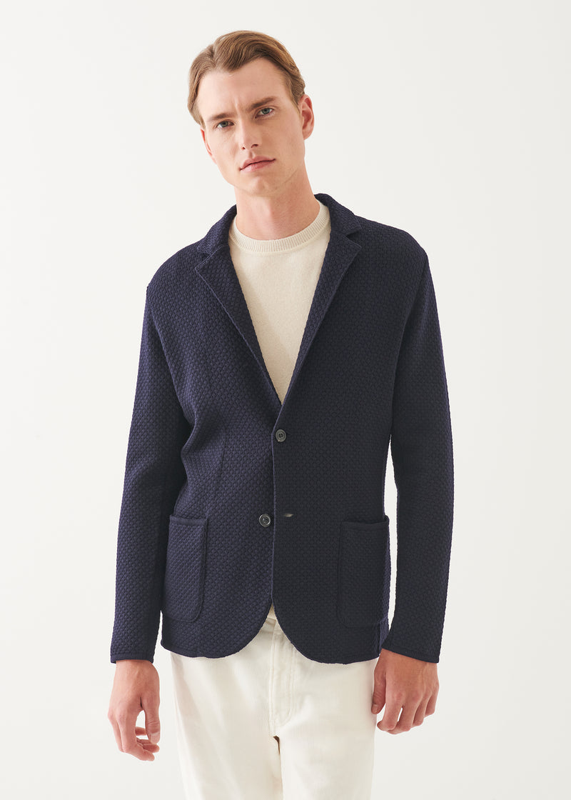 Merino Bubble Stitch Blazer