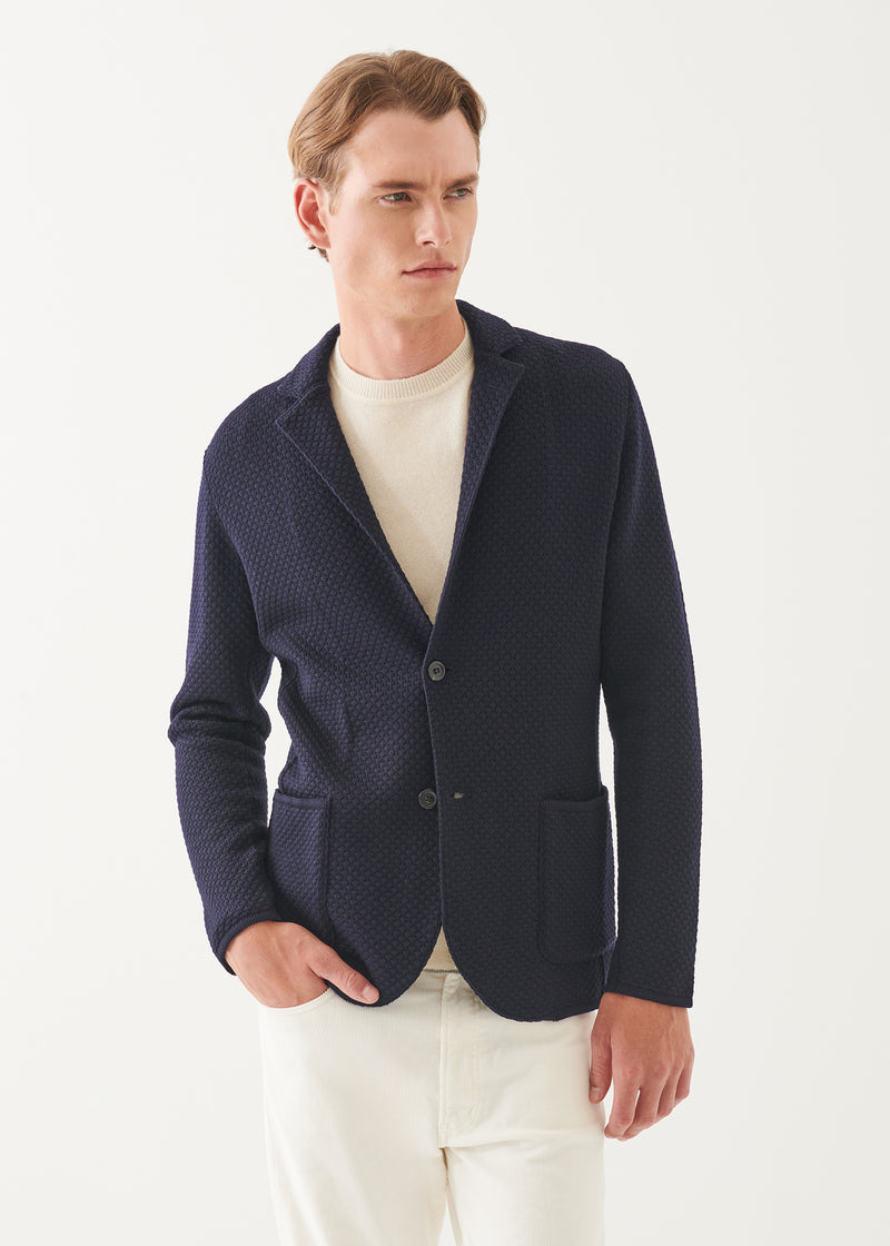 Merino Bubble Stitch Blazer