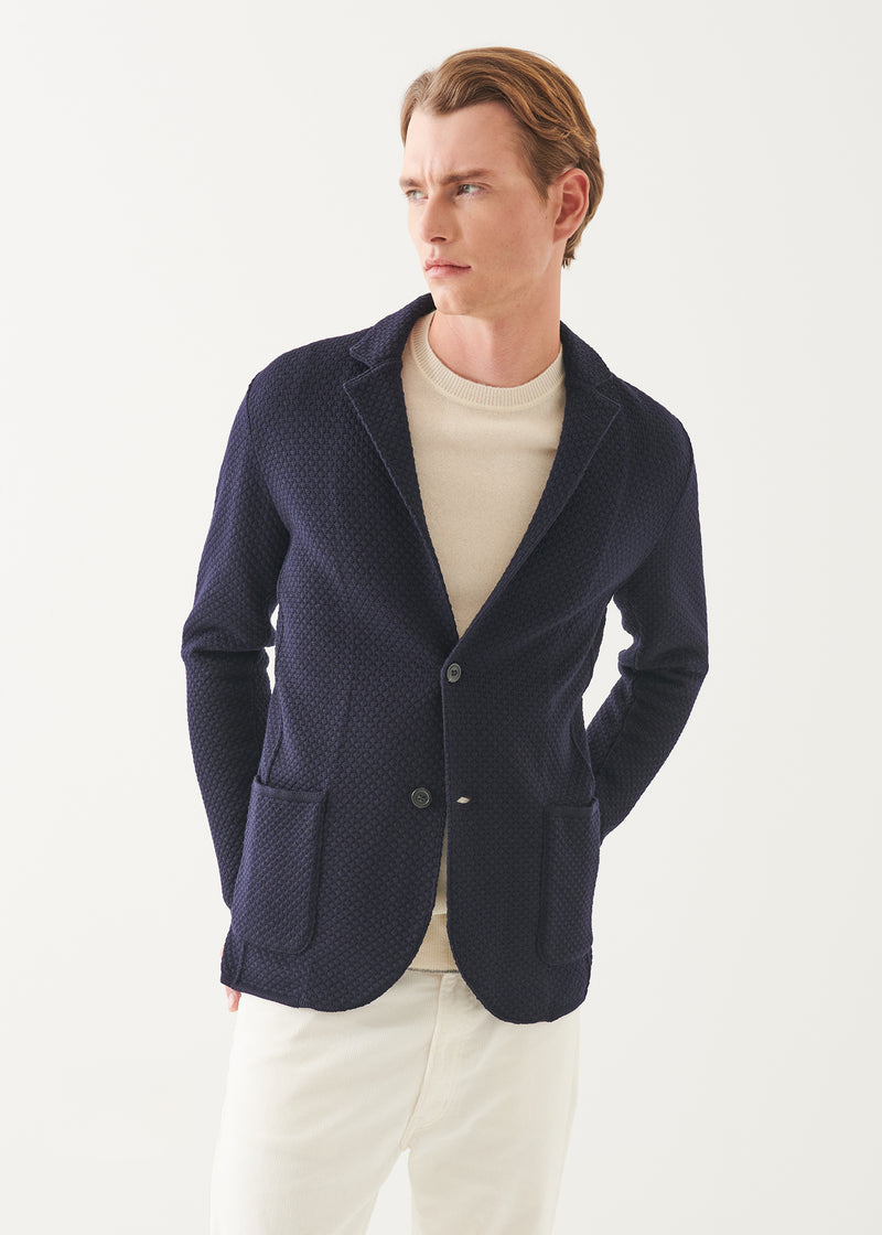 Merino Bubble Stitch Blazer