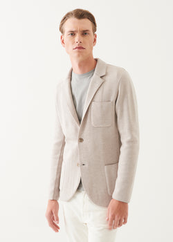 Merino Chevron Stitch Blazer