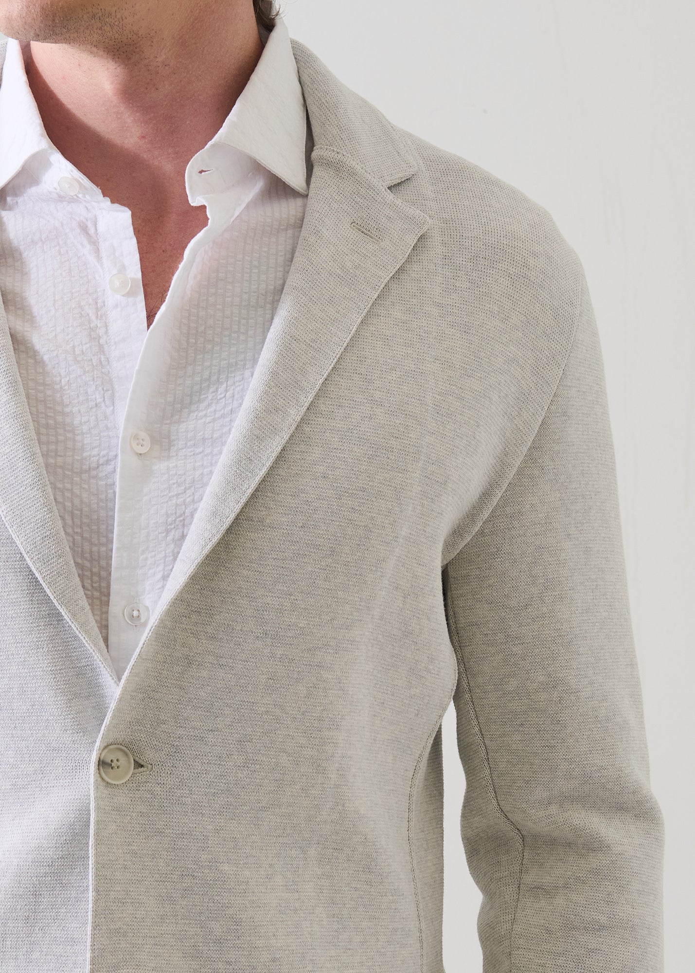 Cotton Half Milano Knit Blazer - PATRICK ASSARAF