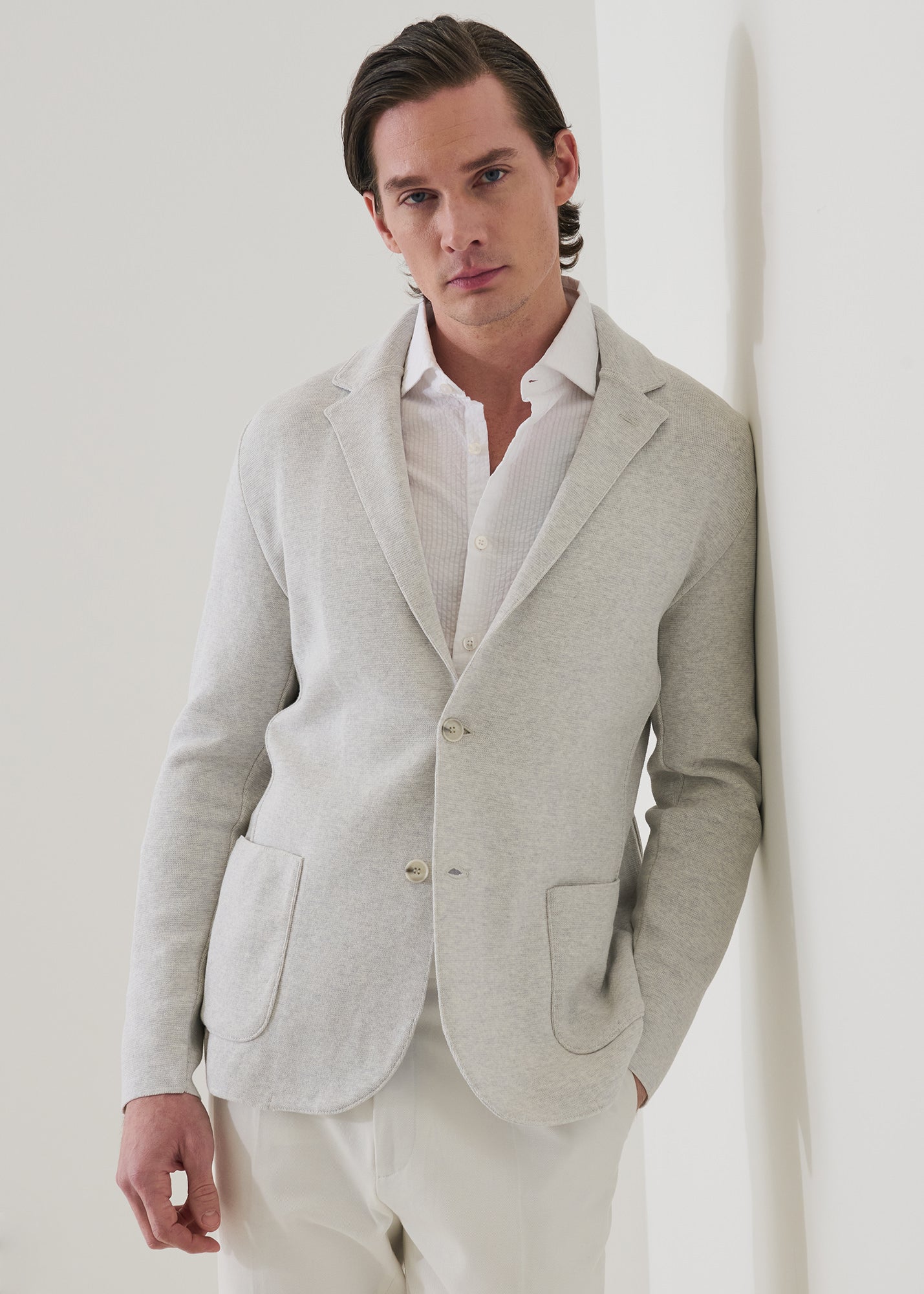 Cotton Half Milano Knit Blazer - PATRICK ASSARAF