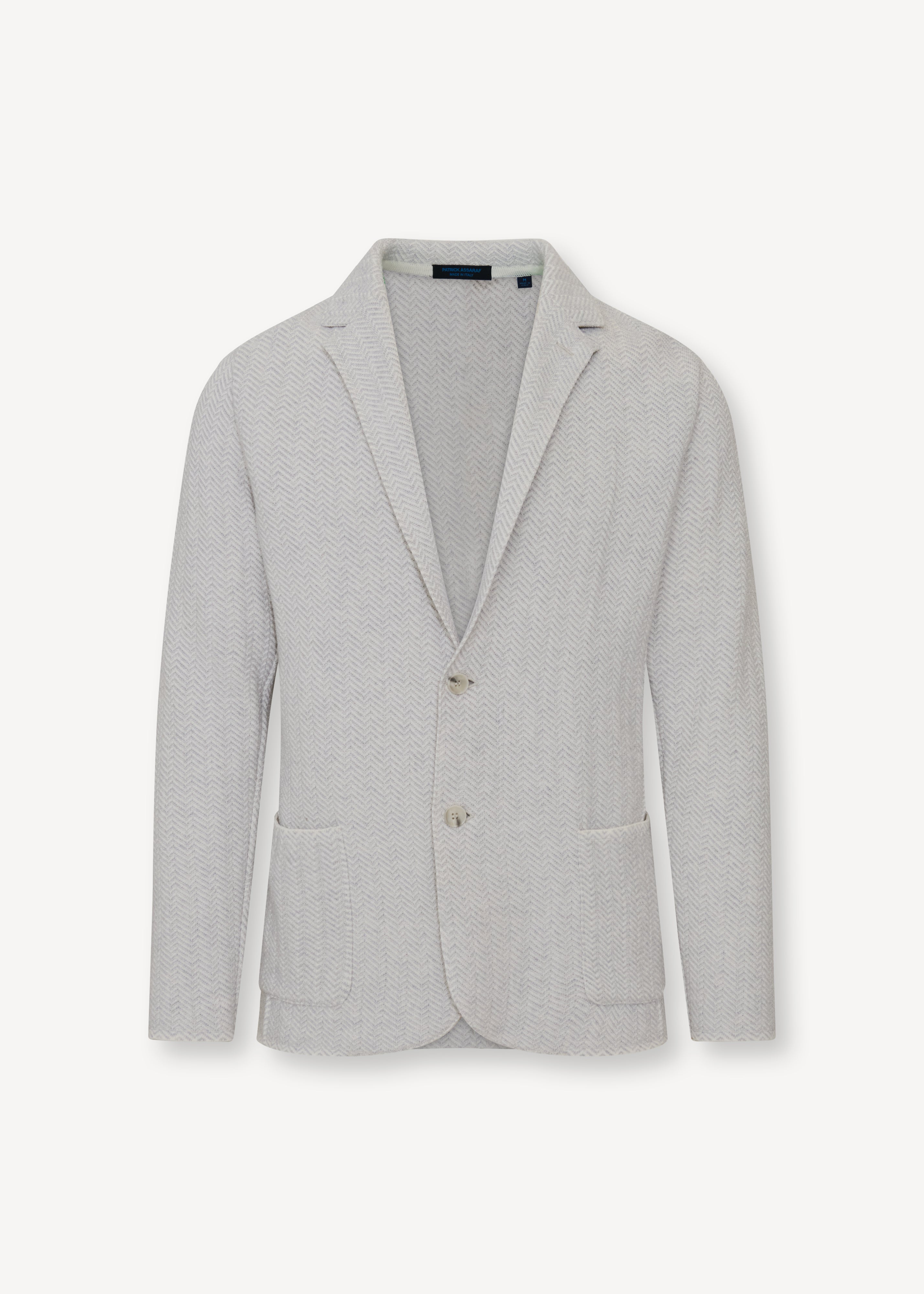 Cotton Herringbone Knit Blazer - PATRICK ASSARAF