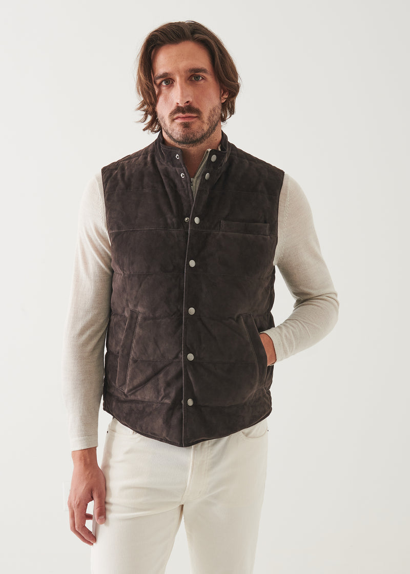 Suede Quilted Vest