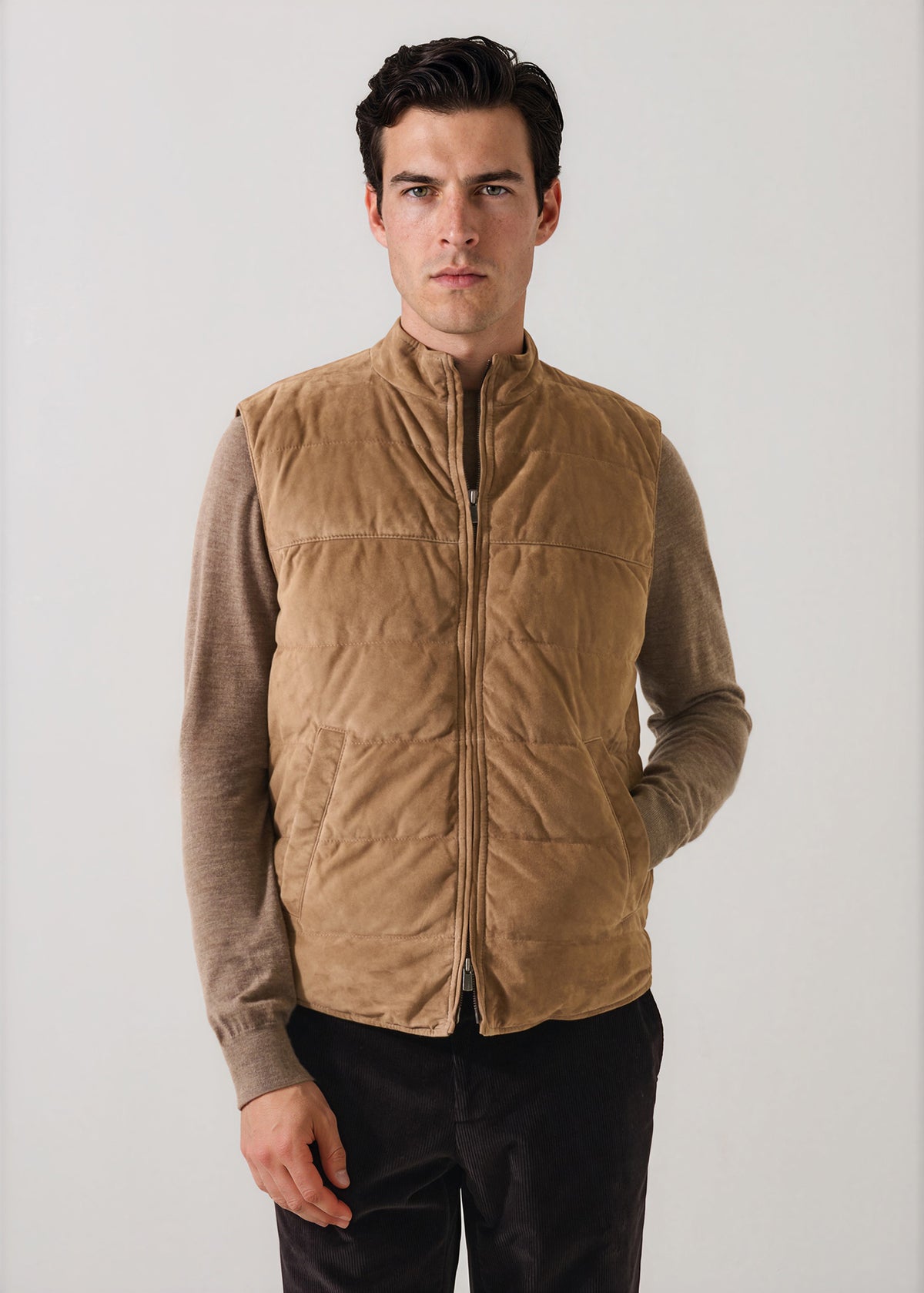 Suede Quilted Vest - PATRICK ASSARAF