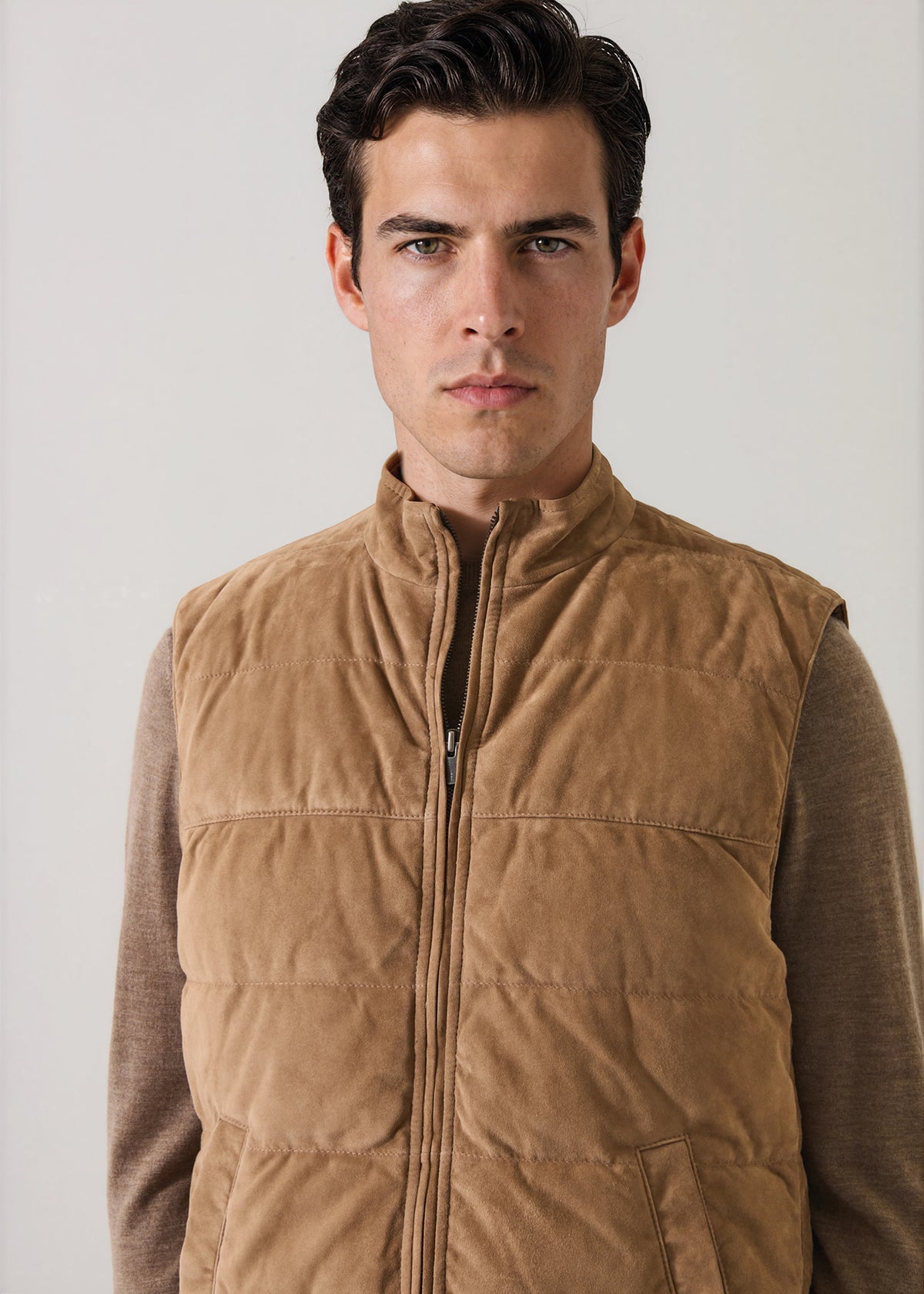 Suede Quilted Vest - PATRICK ASSARAF
