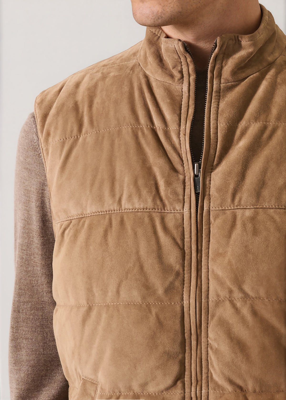 Suede Quilted Vest - PATRICK ASSARAF