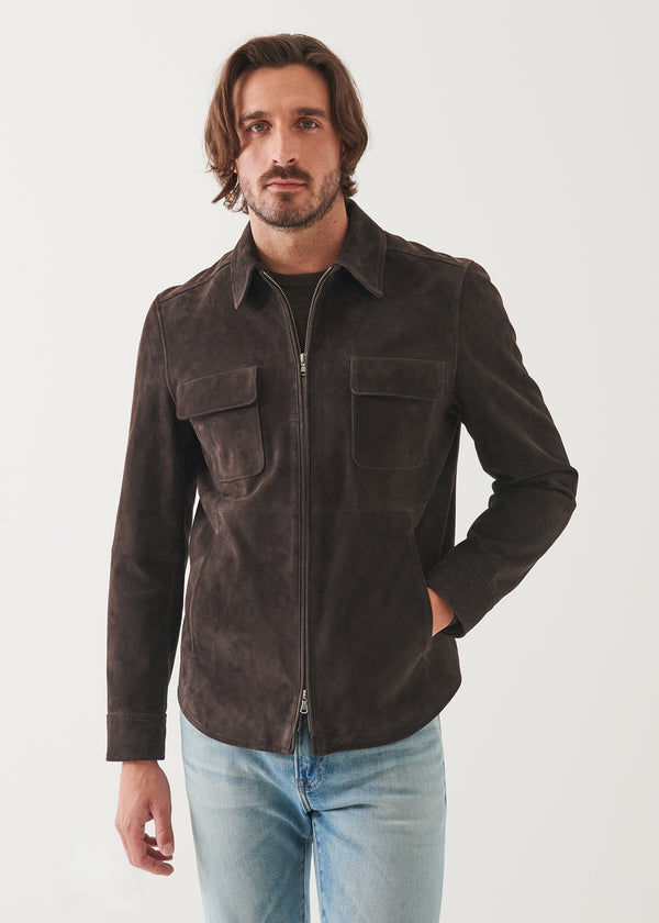 SUEDE SHIRT JACKET