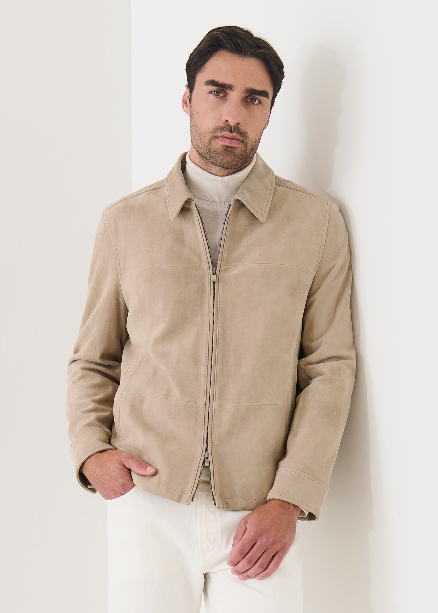 Suede Unlined Shirt Jacket
