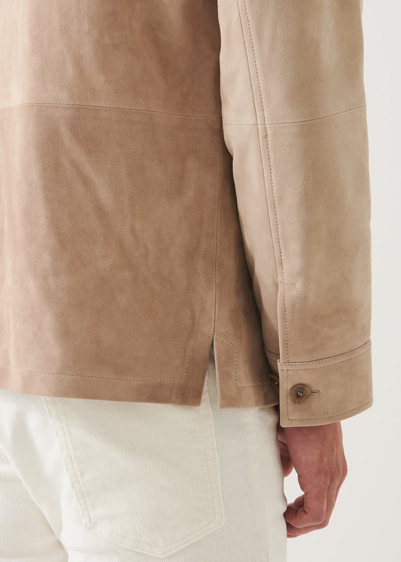 Suede Unlined Shirt Jacket