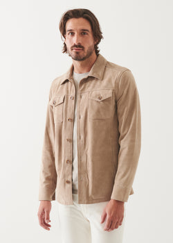 Suede Unlined Shirt Jacket