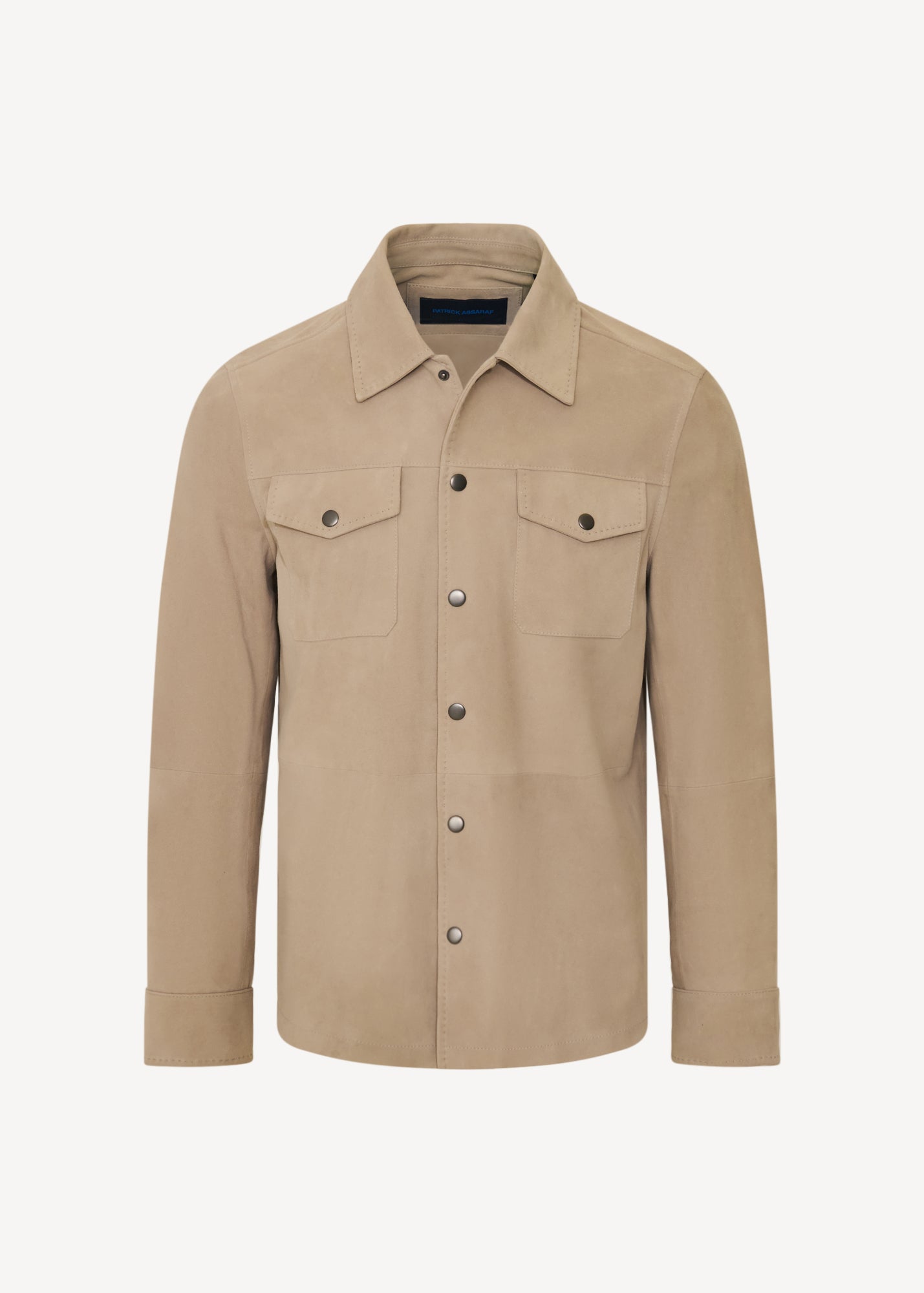 Suede Snap Front Shirt Jacket - PATRICK ASSARAF