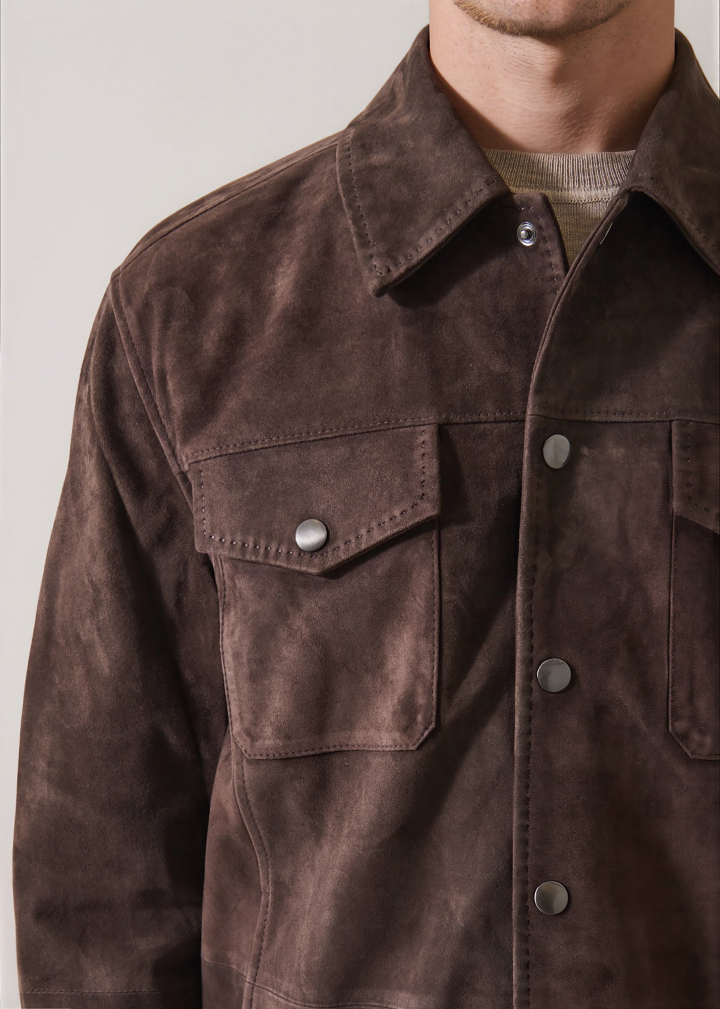 Suede Shirt Jacket - PATRICK ASSARAF