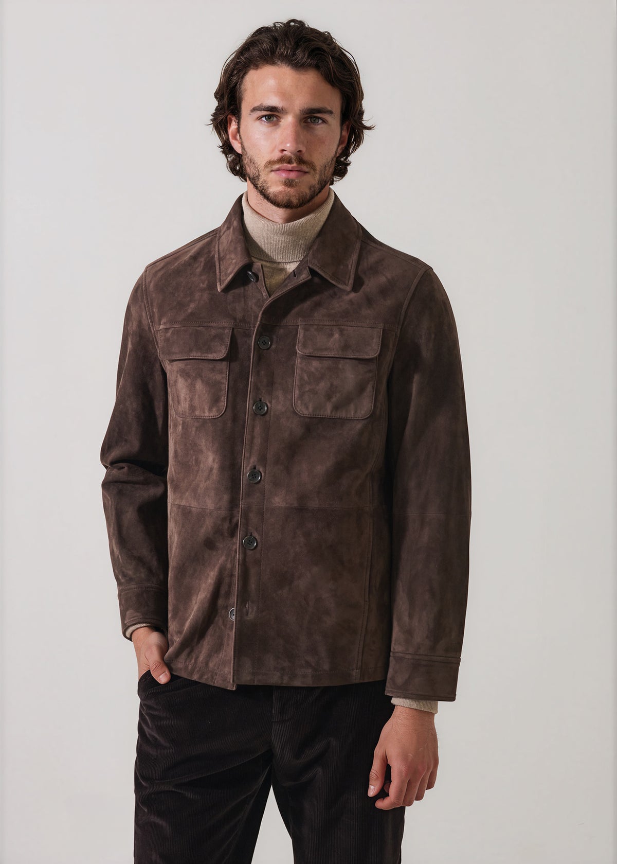 Suede Utility Jacket - PATRICK ASSARAF