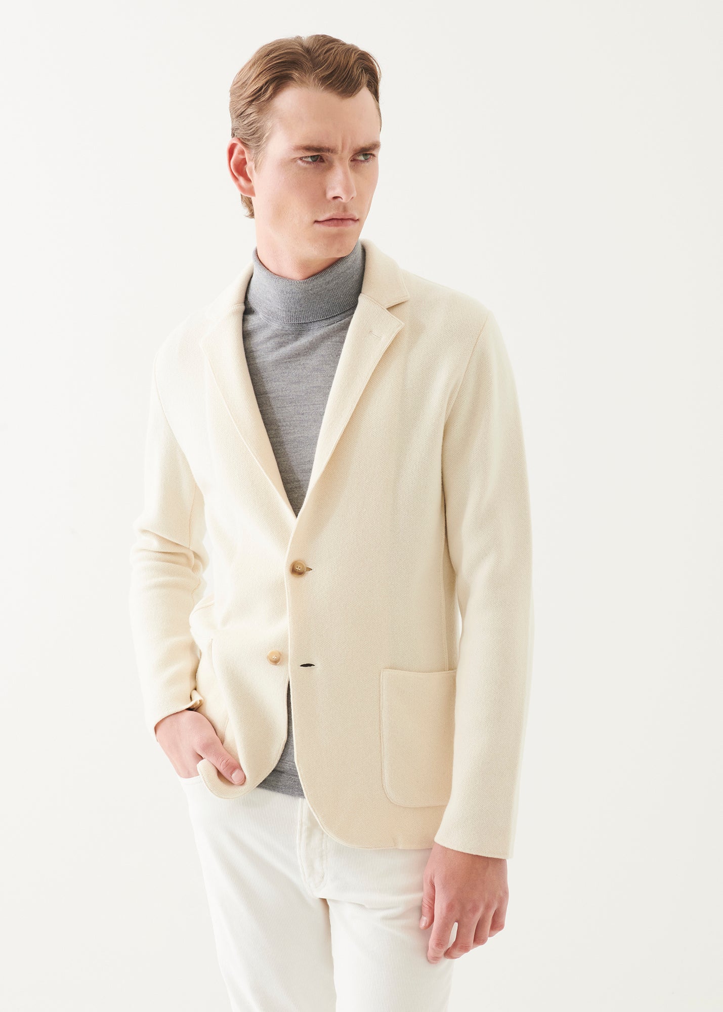 Italian Cashmere Two-Button Blazer