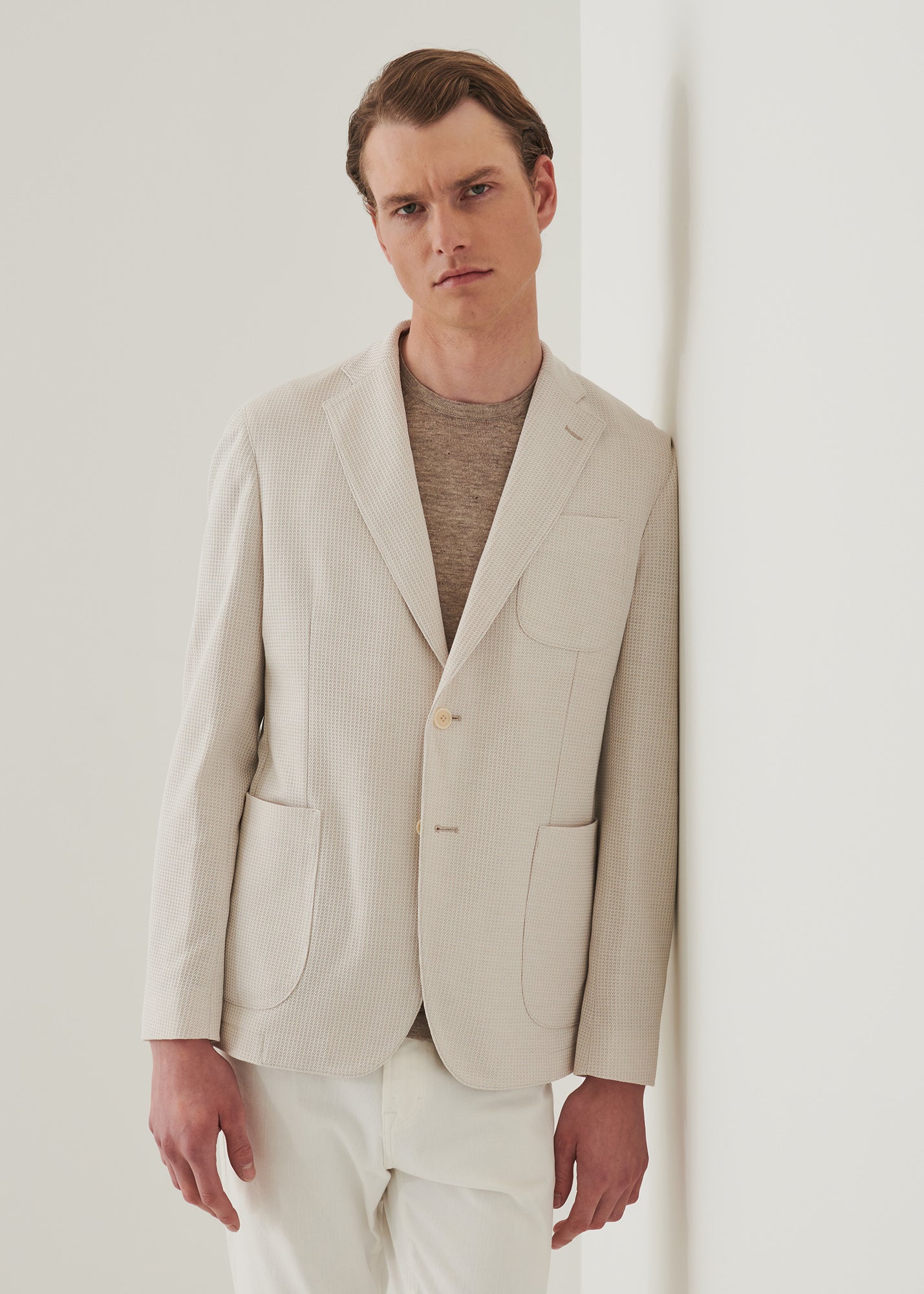 Cotton Two-Button Blazer