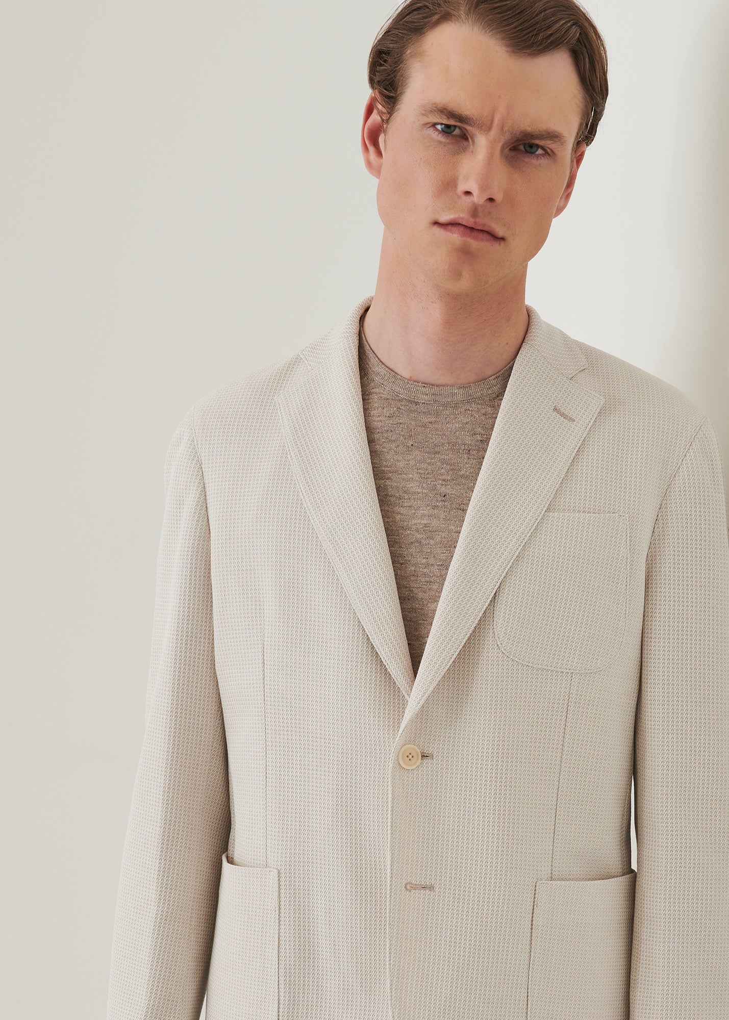 Cotton Two-Button Blazer