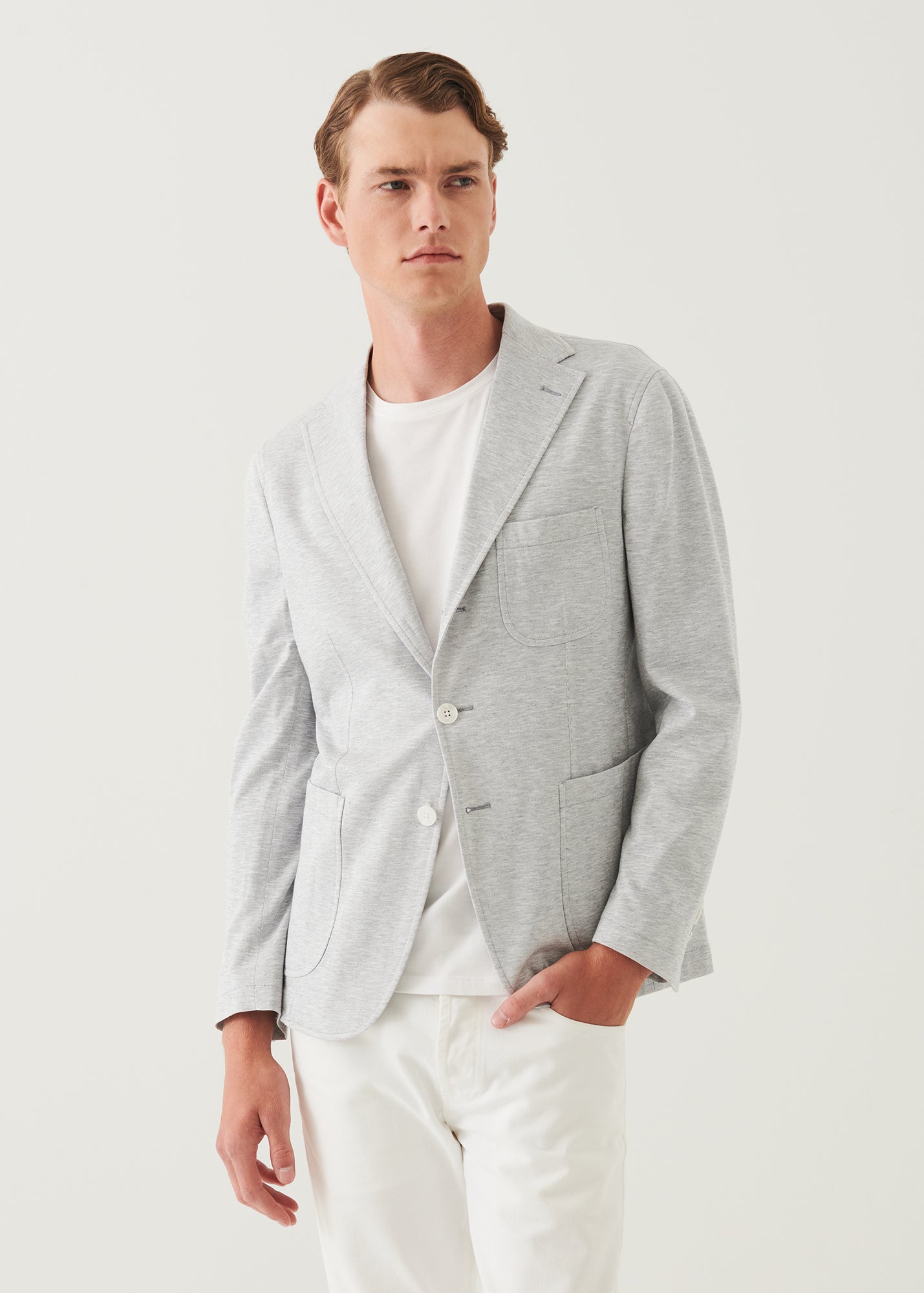 Cotton Two-Button Blazer
