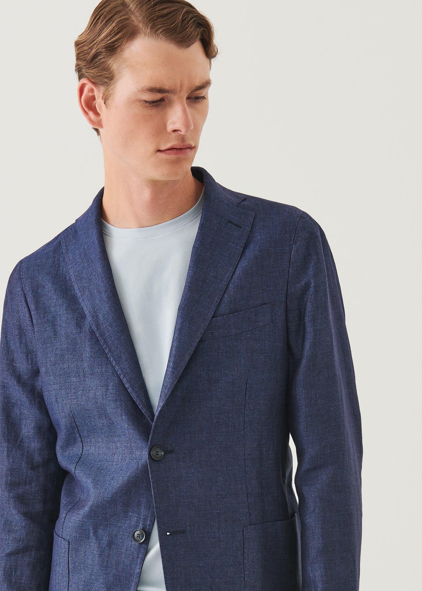 Linen Two-Button Blazer