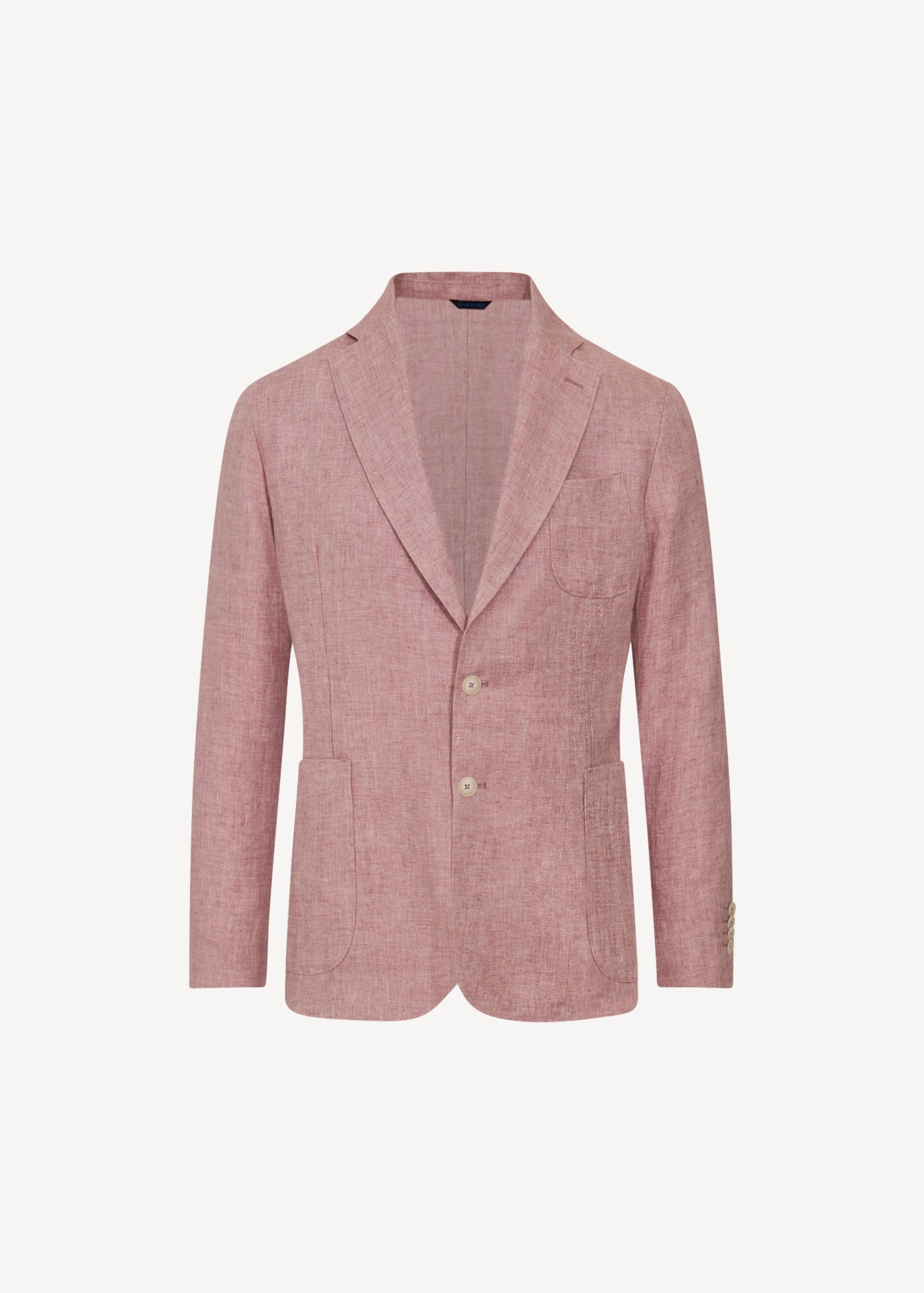 Linen Herringbone Two-Button Blazer - PATRICK ASSARAF