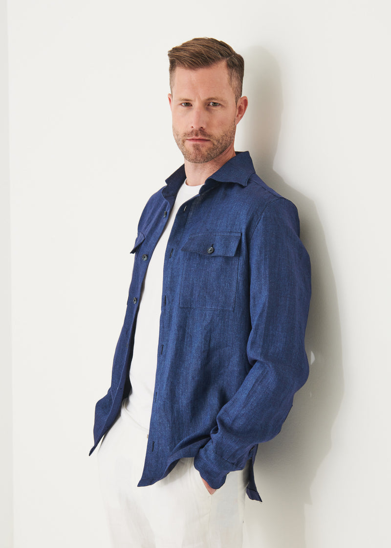 LINEN SHIRT JACKET | PATRICK ASSARAF