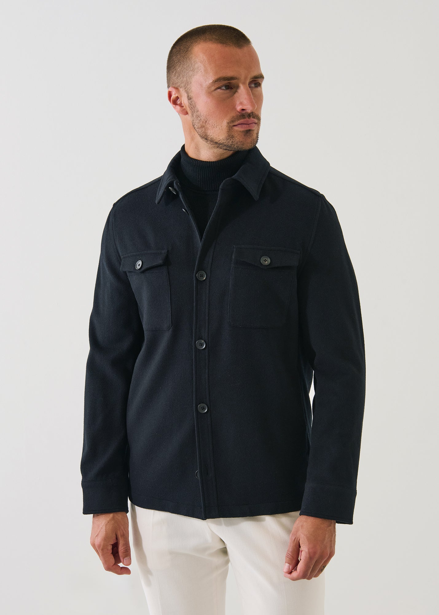 Wool Silk Utility Jacket