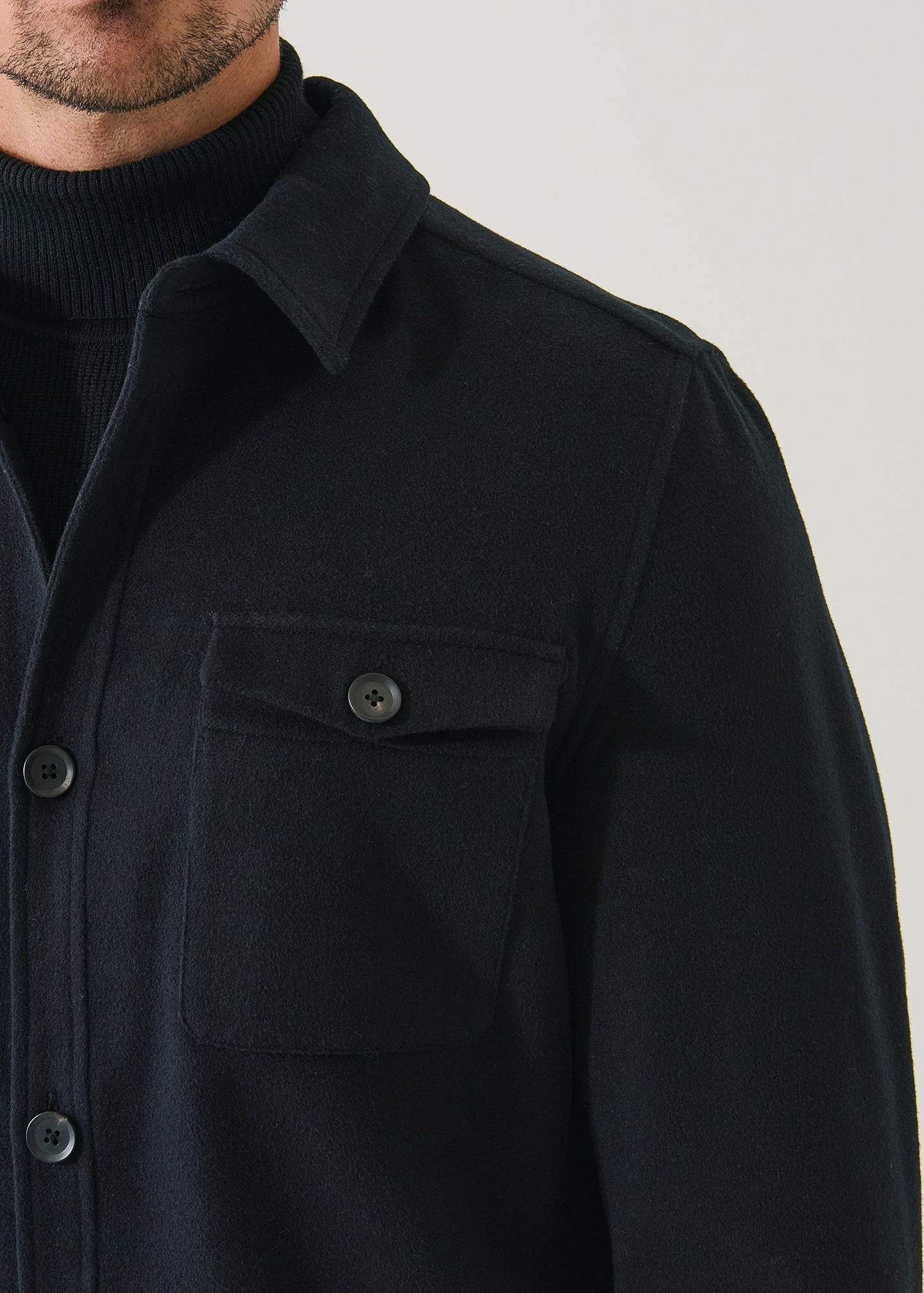 Wool Silk Utility Jacket