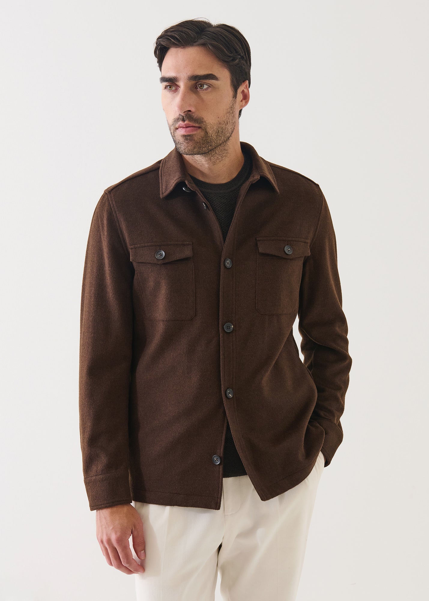 Wool Silk Utility Jacket