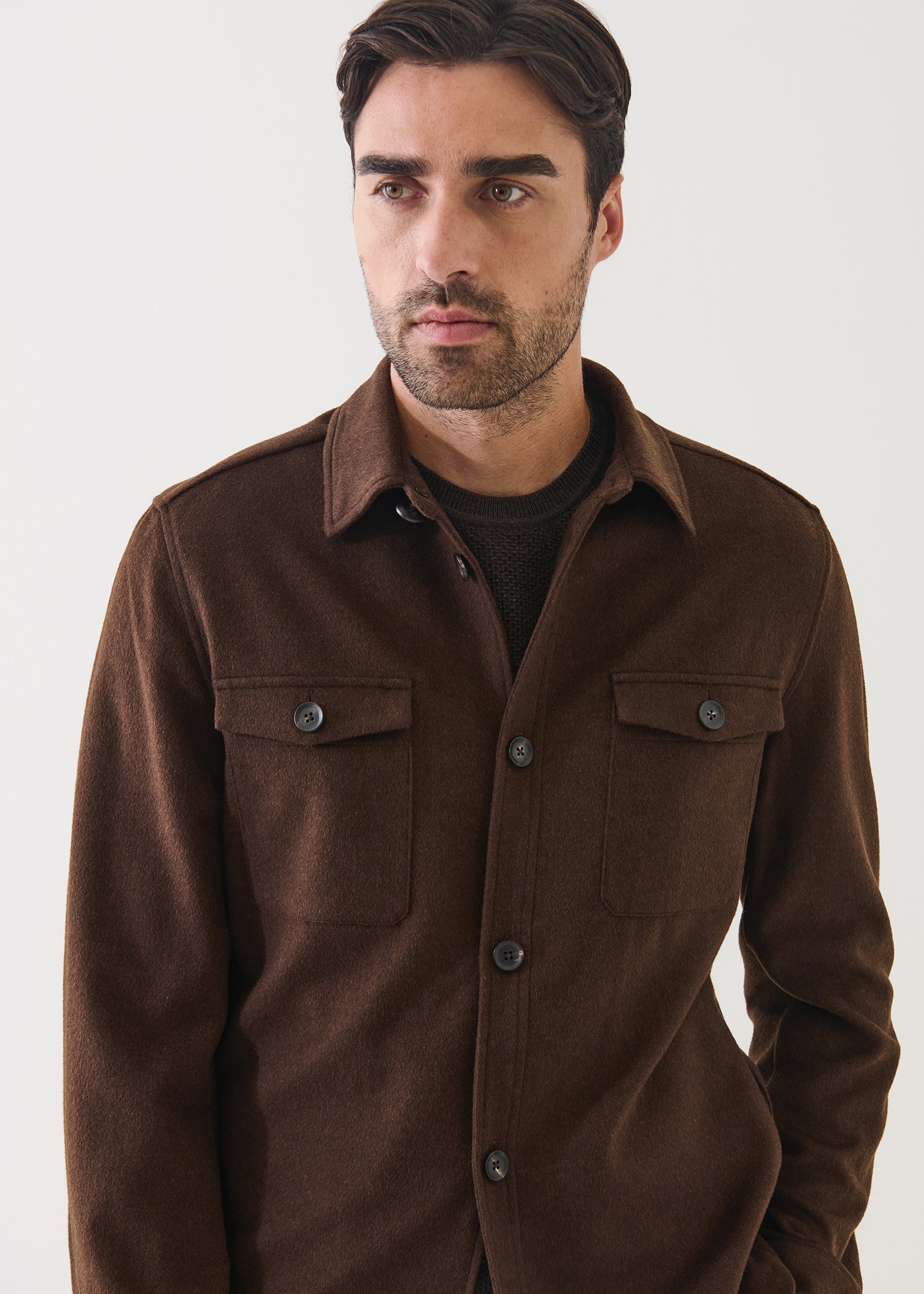 Wool Silk Utility Jacket