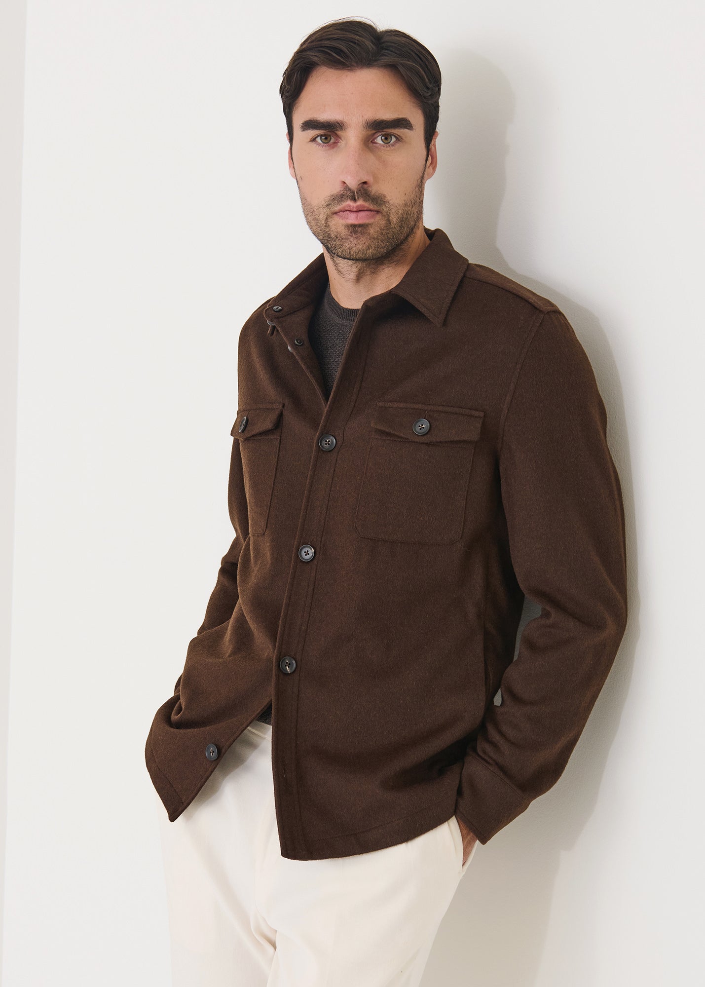 Wool Silk Utility Jacket