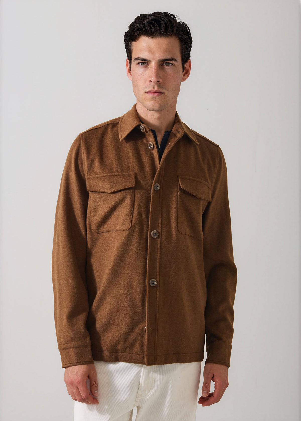 Wool Silk Utility Jacket - PATRICK ASSARAF
