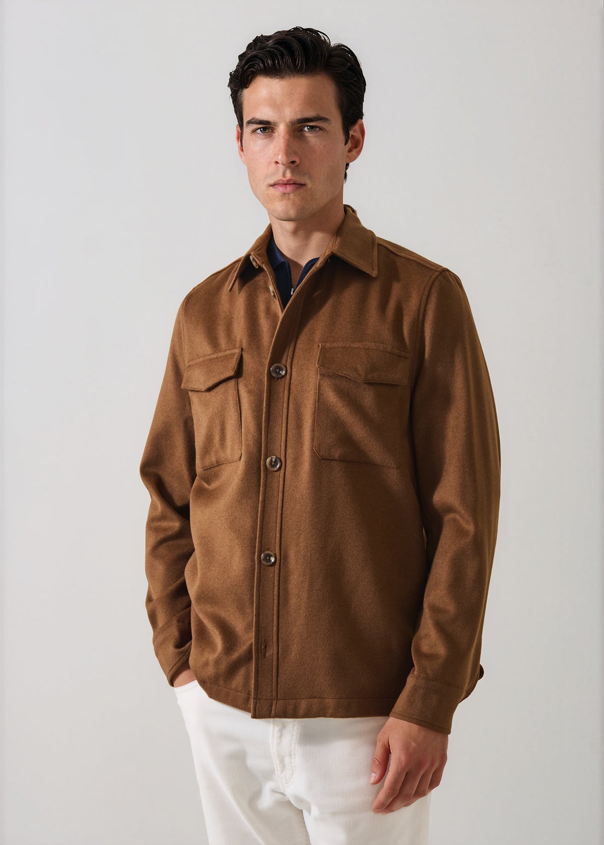 Wool Silk Utility Jacket - PATRICK ASSARAF
