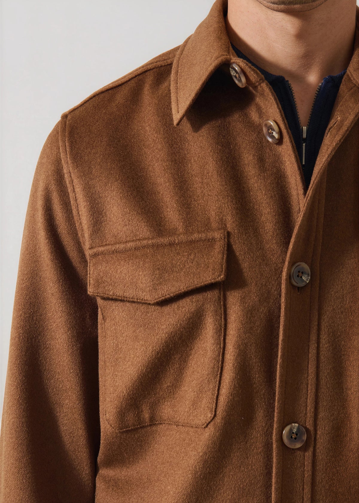 Wool Silk Utility Jacket - PATRICK ASSARAF