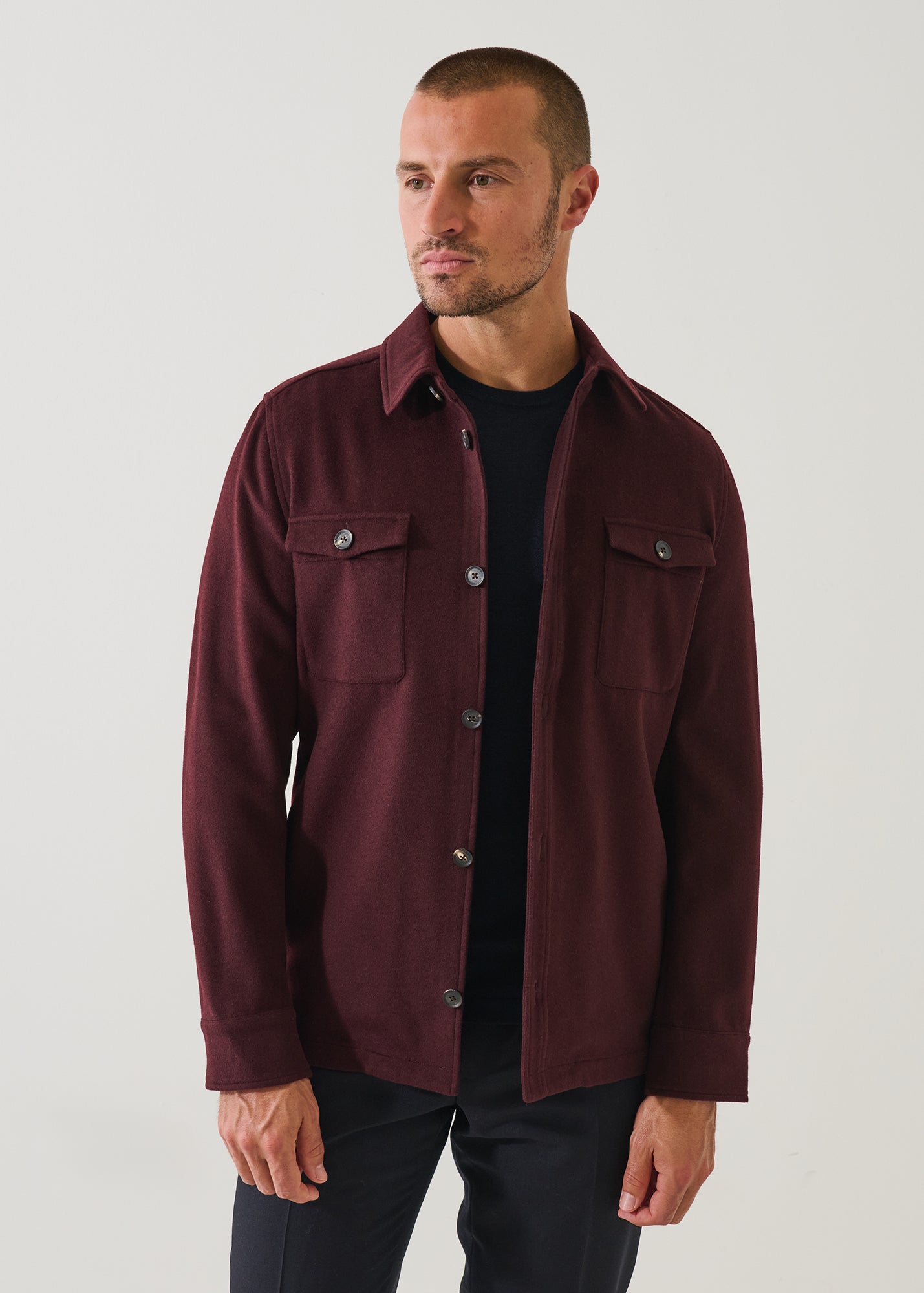 Wool Silk Utility Jacket