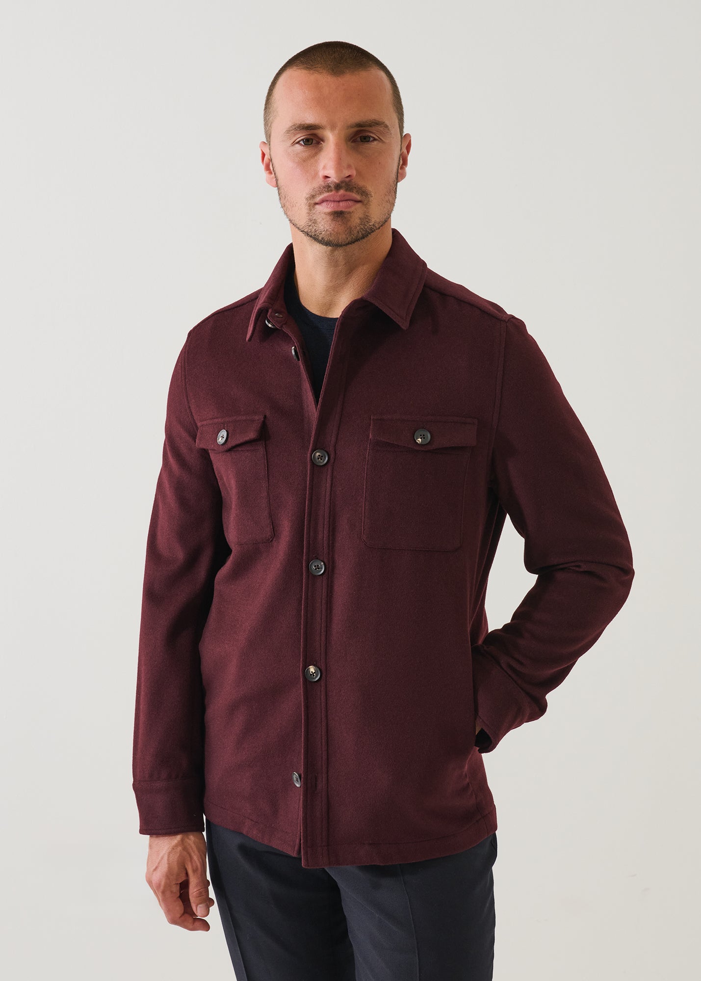 Wool Silk Utility Jacket