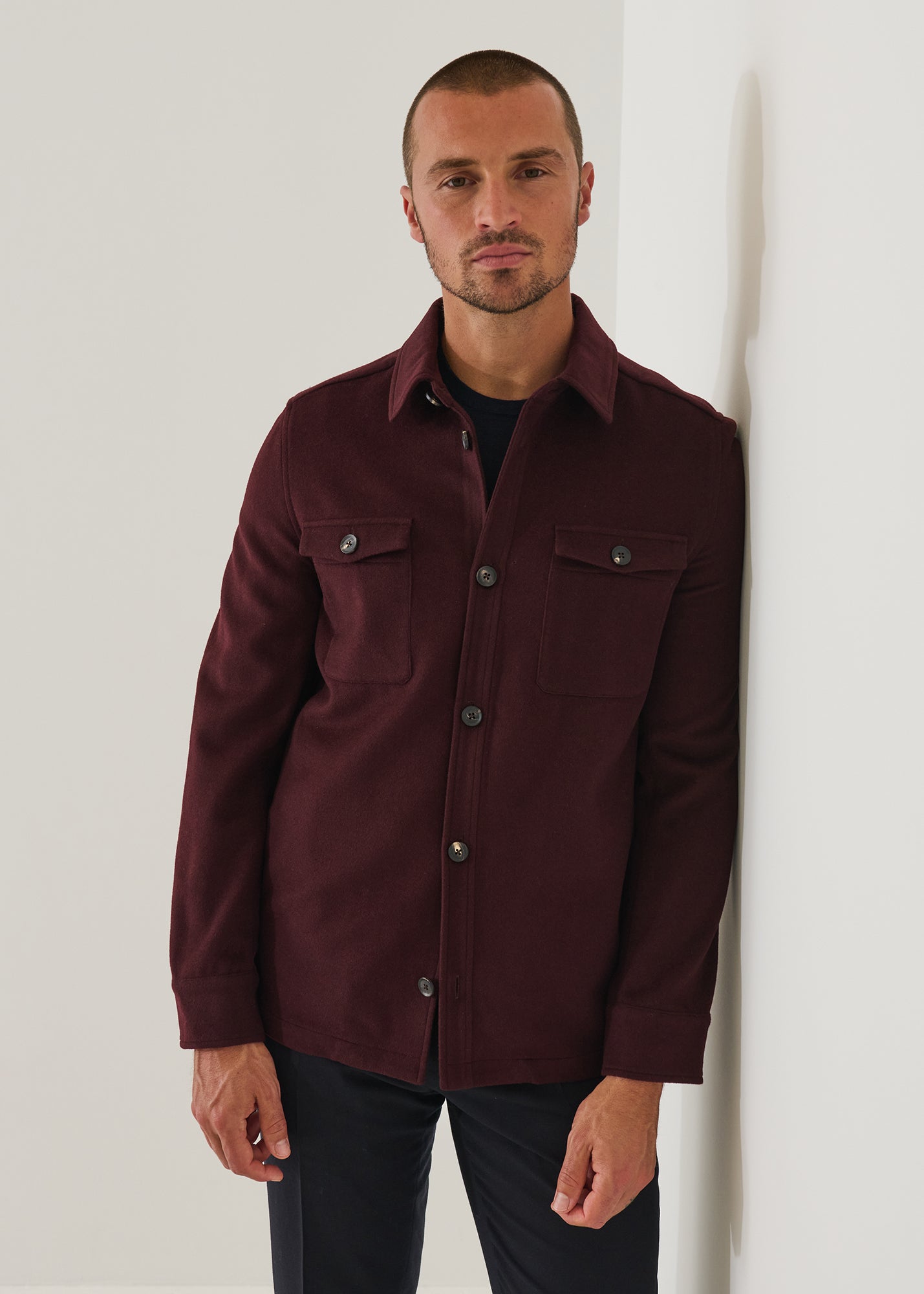 Wool Silk Utility Jacket