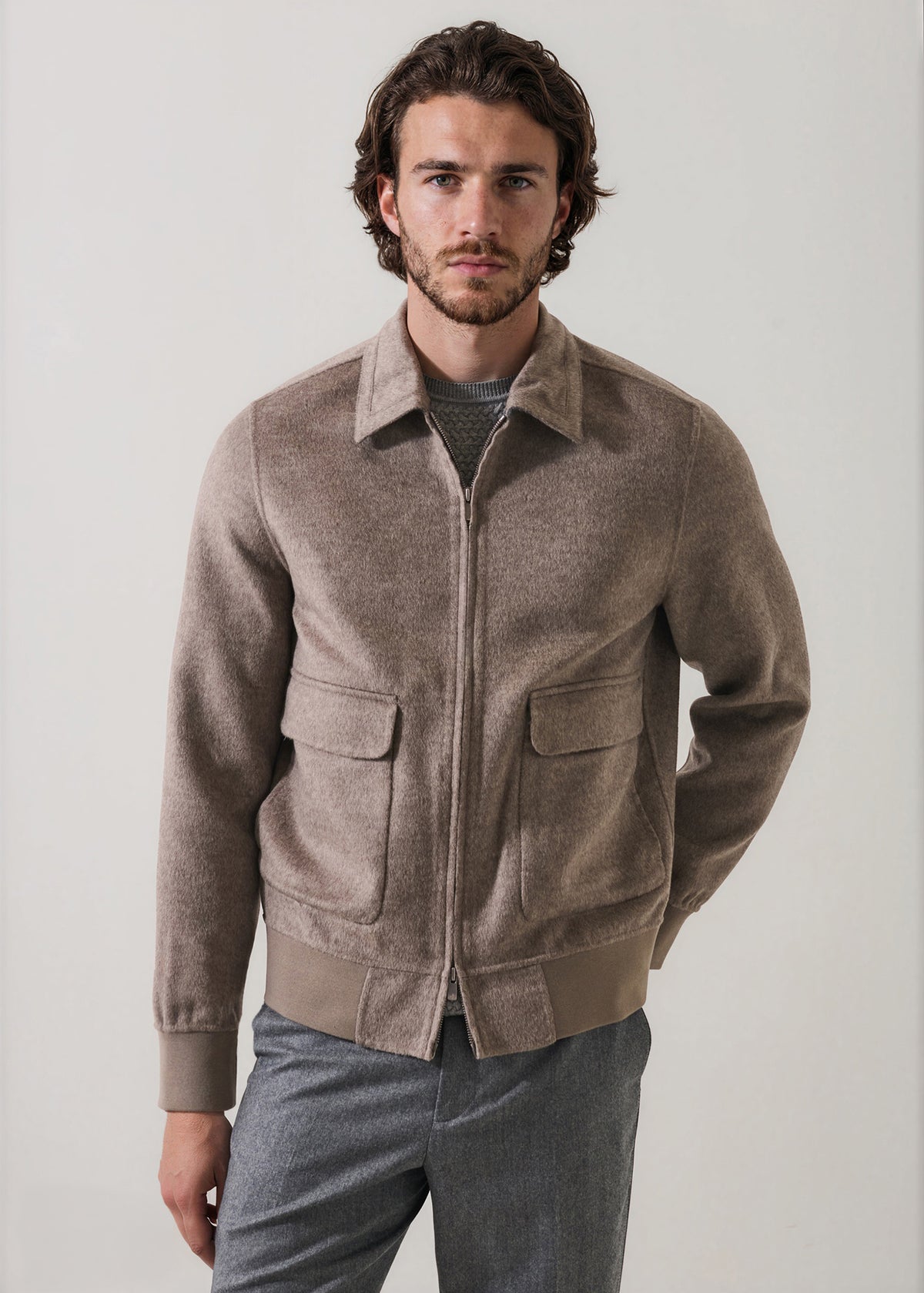 Wool-Cashmere Bomber Jacket - PATRICK ASSARAF