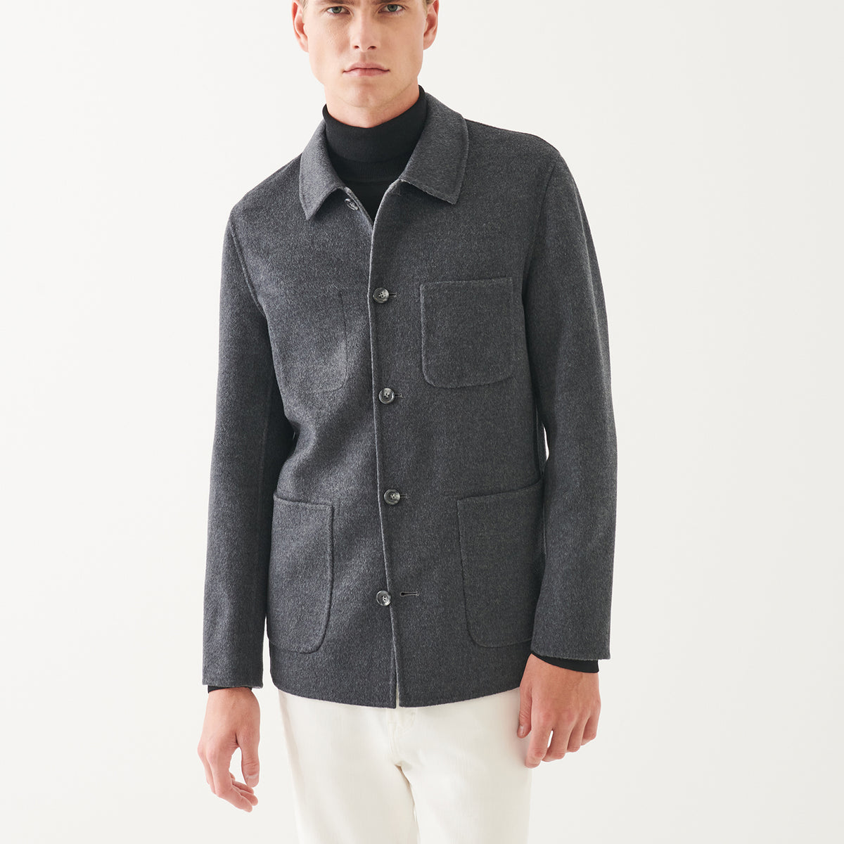 Wool Cashmere Double Face Chore Jacket