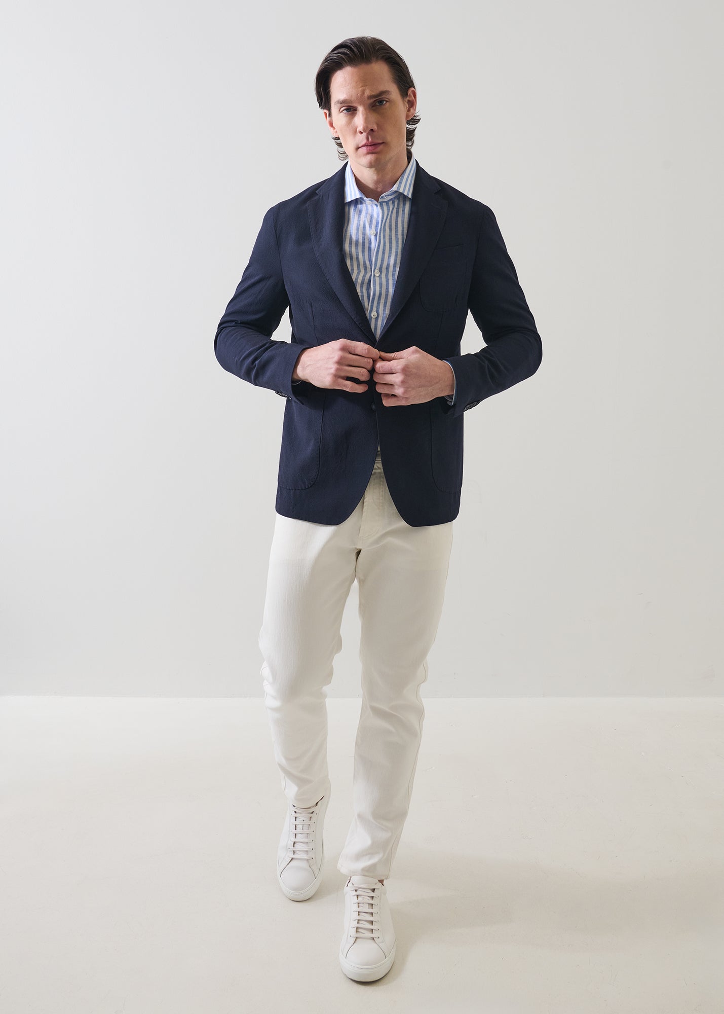 Wool Seersucker Blazer - PATRICK ASSARAF