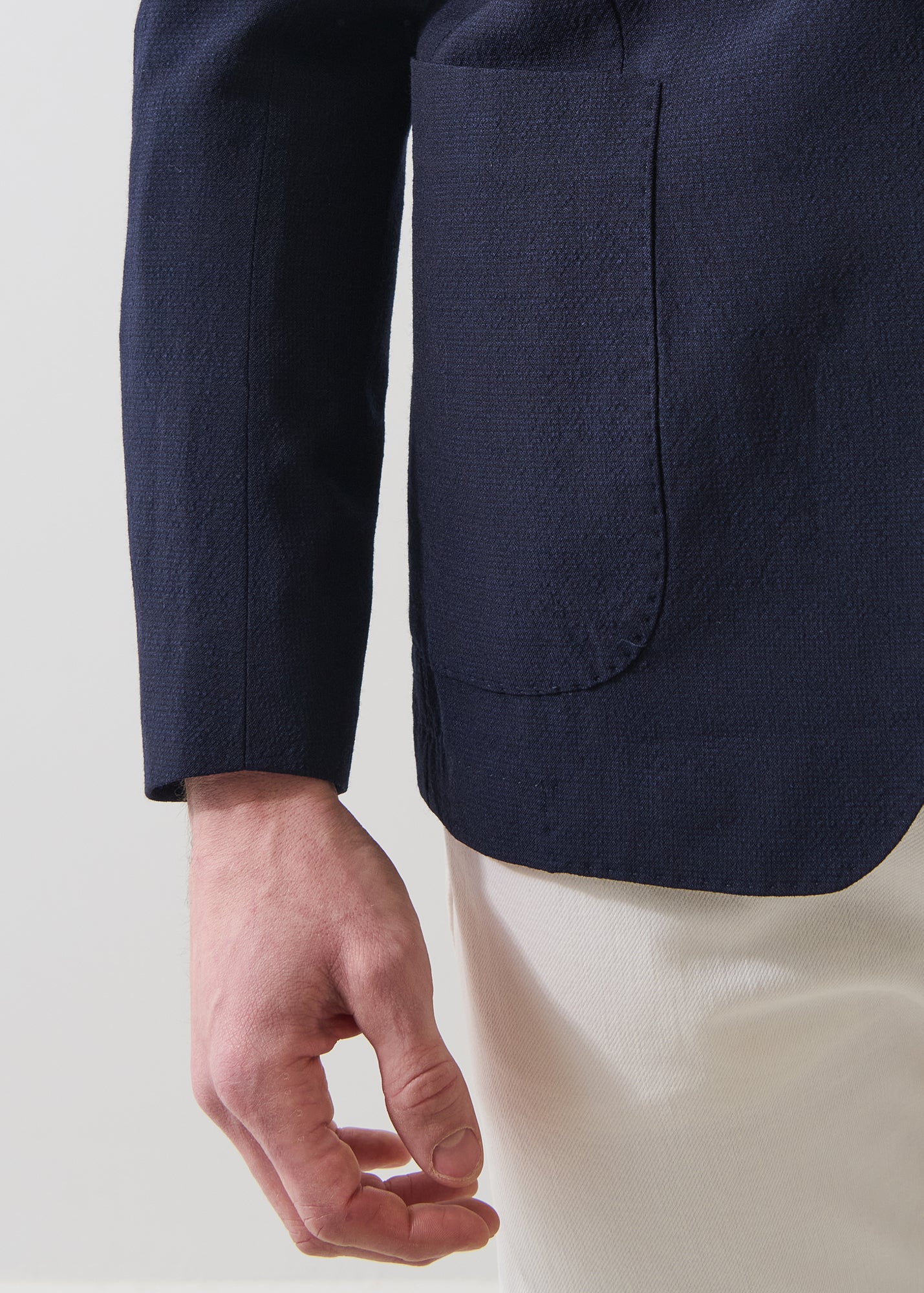 Wool Seersucker Blazer - PATRICK ASSARAF